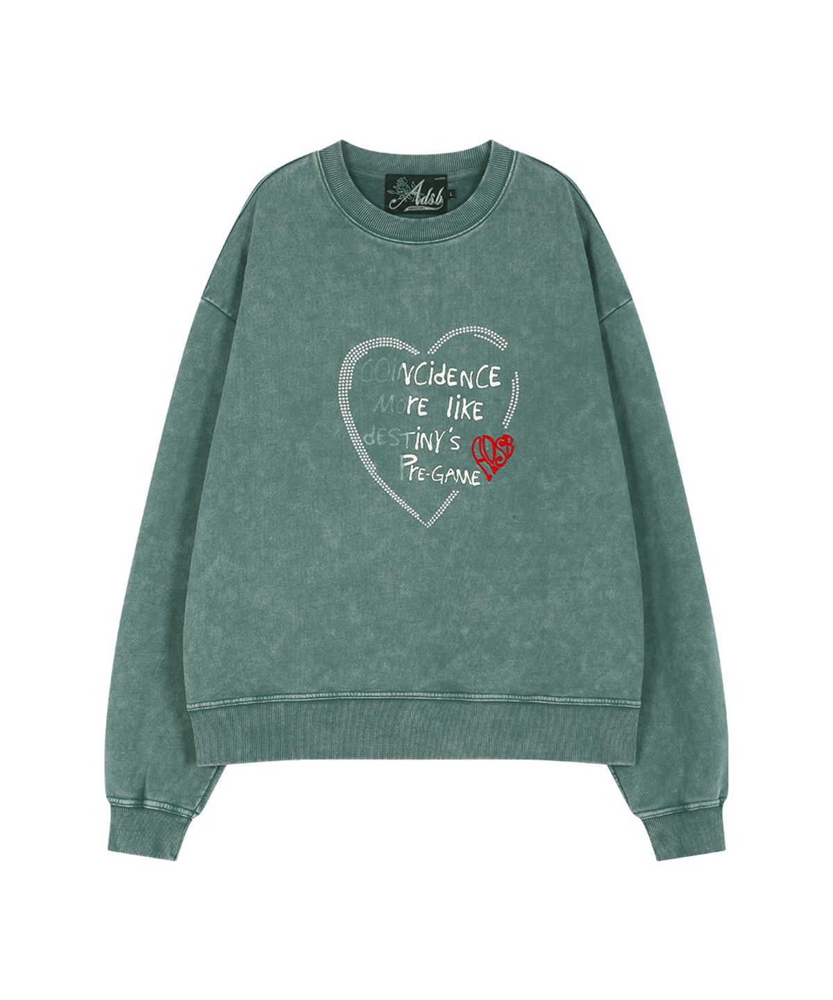 앤더슨벨(ADSB ANDERSSON BELL) (ESSENTIAL) UNISEX HEART FIX SWEATSHIRT (GREEN)