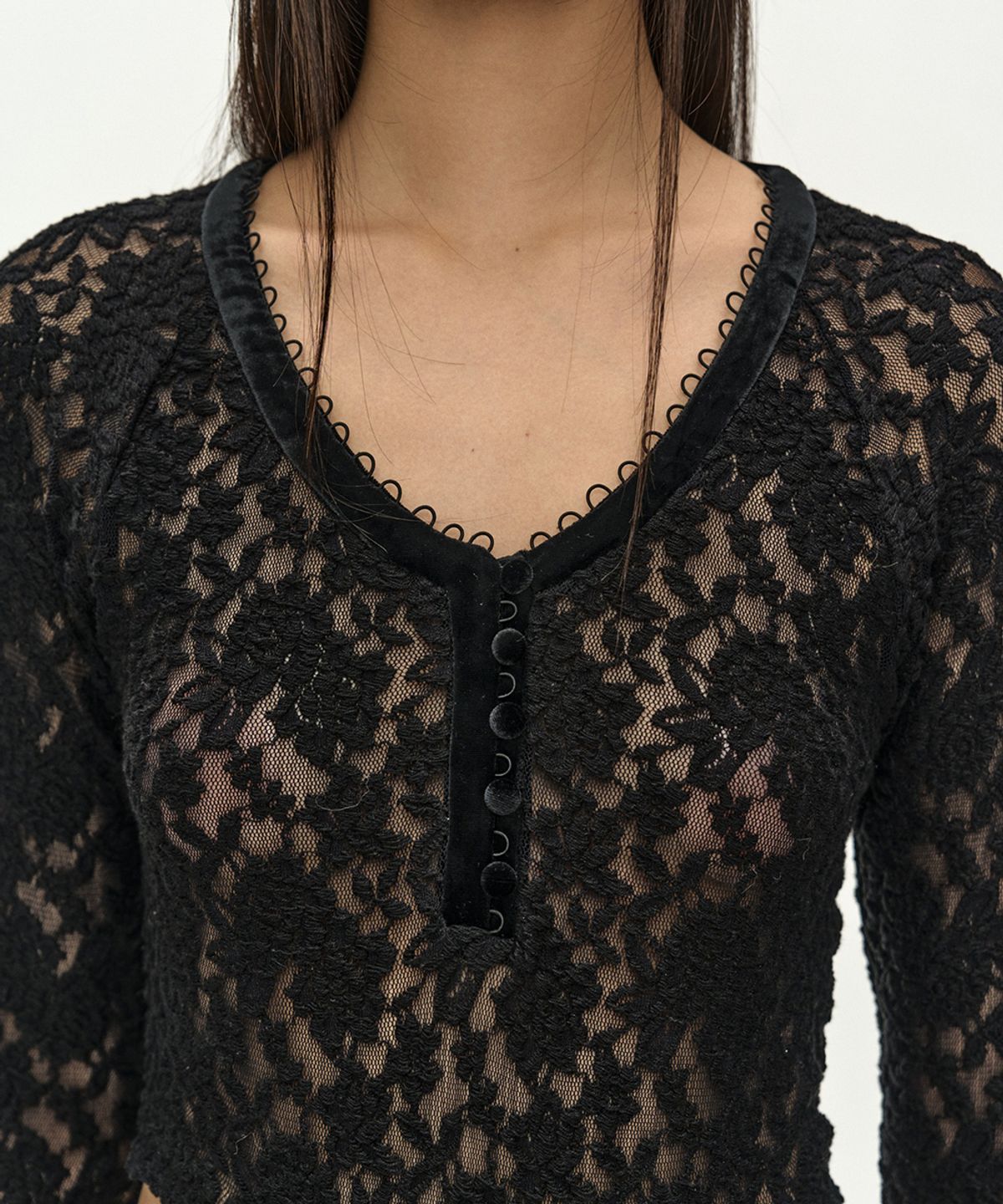 앤더슨벨(ADSB ANDERSSON BELL) LACE MESH BODYSUIT (BLACK)