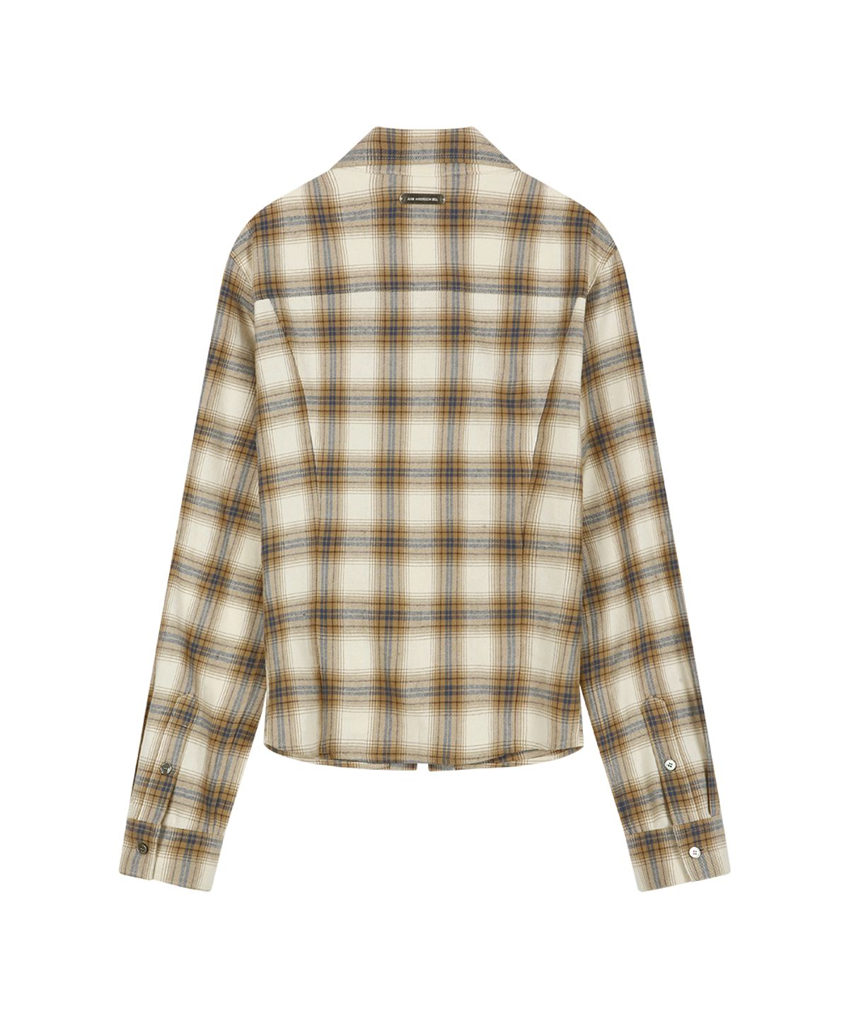 앤더슨벨(ADSB ANDERSSON BELL) CHECK STUDDED CONTOUR SHIRT (BEIGE)