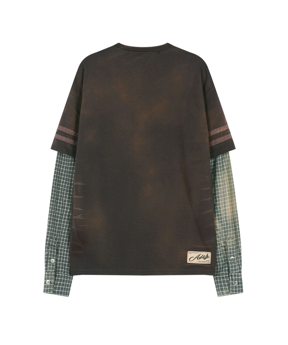 앤더슨벨(ADSB ANDERSSON BELL) LAYERED SLEEVE GRAPHIC T-SHIRT (FADED BLACK)