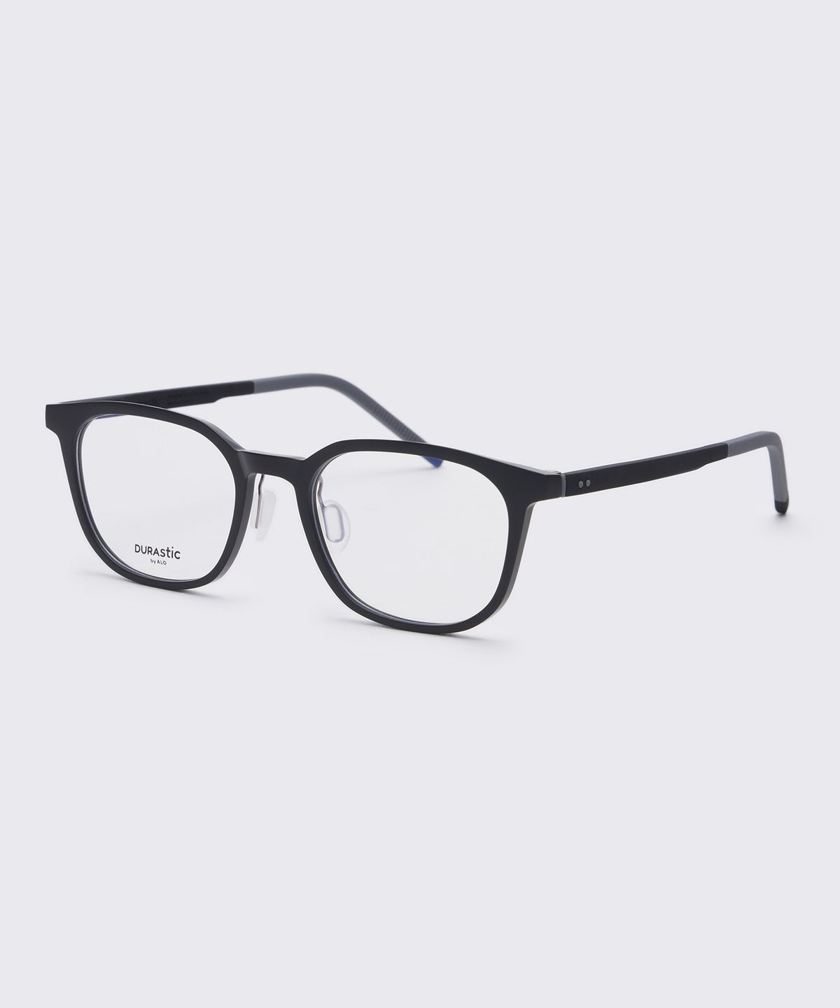 알로아이웨어(ALO EYEWEAR) [DURASTIC] DRG5603 0909M 웰링턴 스퀘어 실리콘 안경테 블랙 블루라이트 렌즈 선택