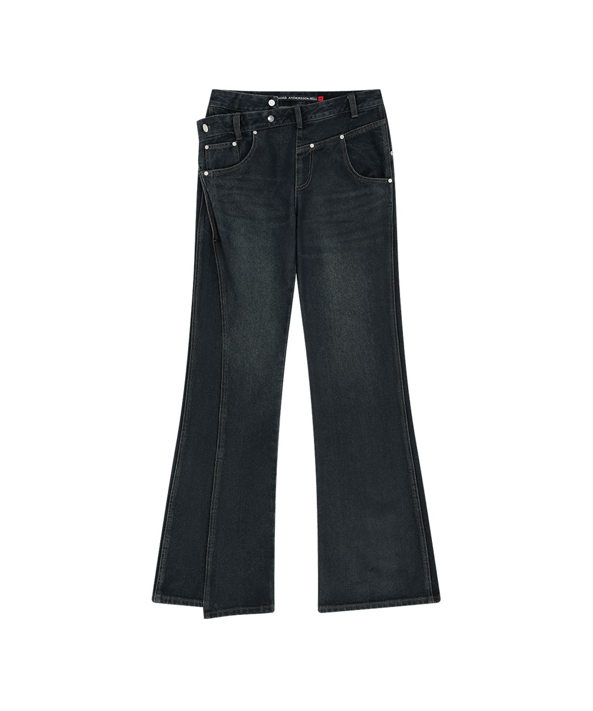 앤더슨벨(ADSB ANDERSSON BELL) TWIST FOLD COATED JEANS (DARK BLUE)