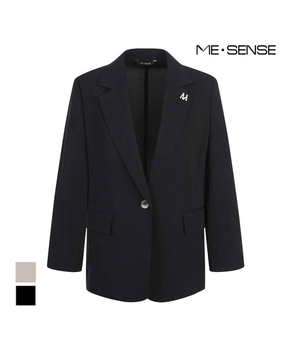 미센스(MESENSE) 테일러드 카라 원버튼 자켓_MB54JKP101C