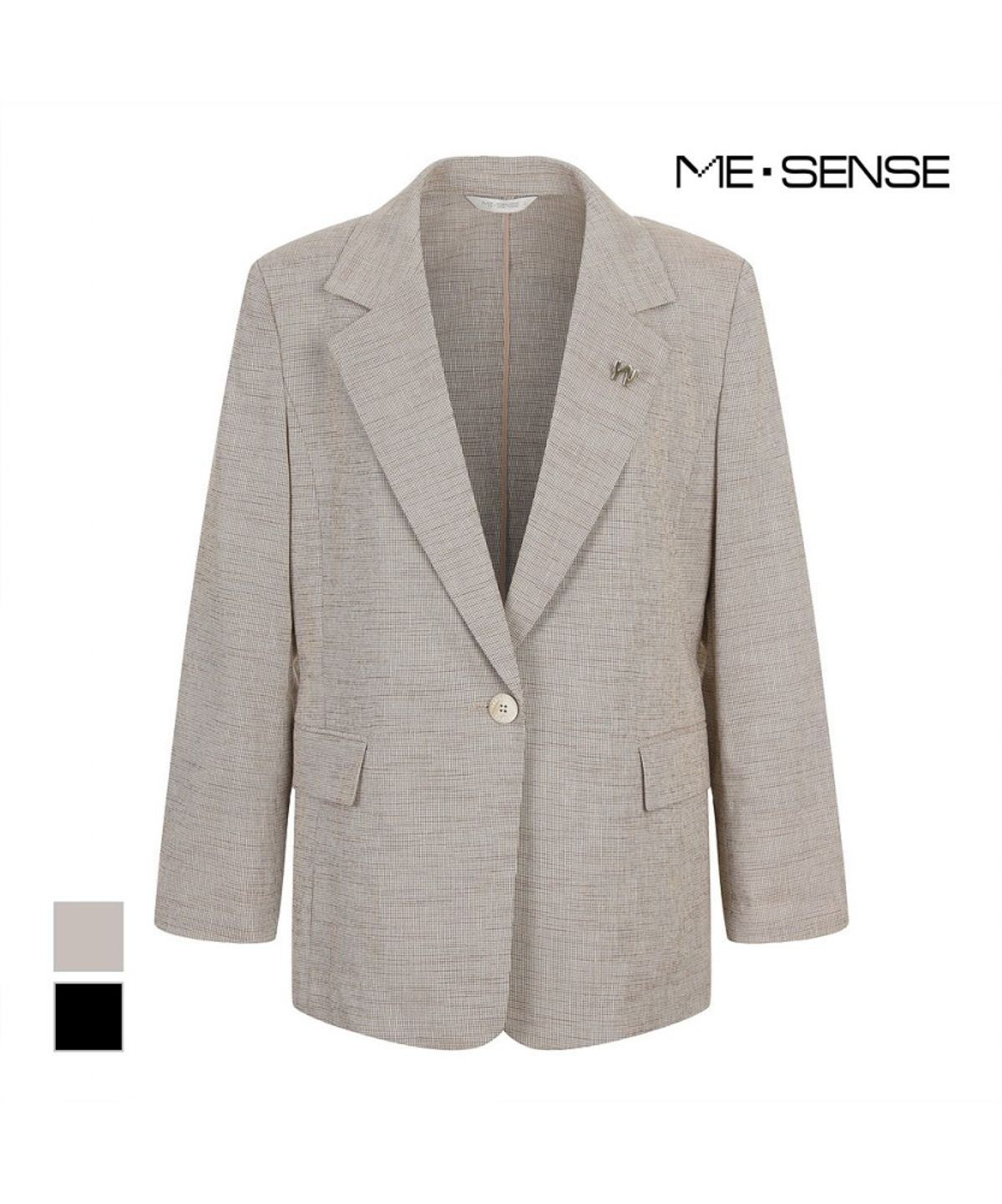미센스(MESENSE) 테일러드 카라 원버튼 자켓_MB54JKP101C