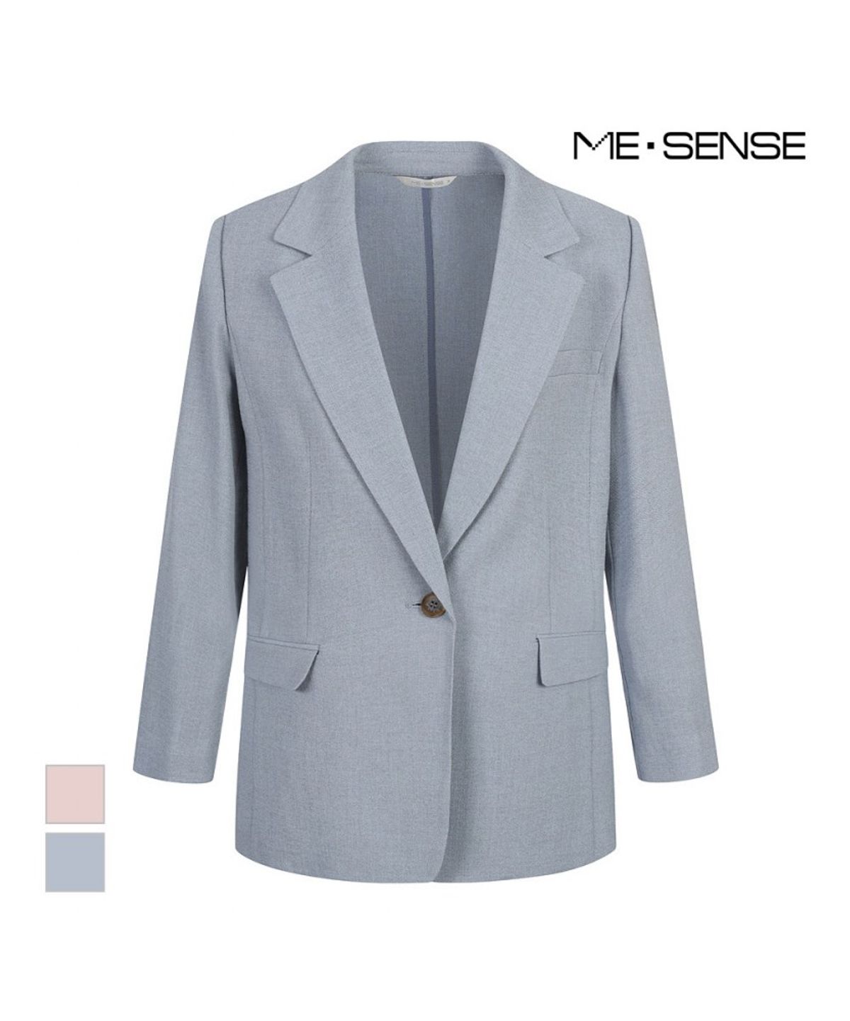 미센스(MESENSE) 소매레터링 원버튼 자켓_MB54JKP102Z