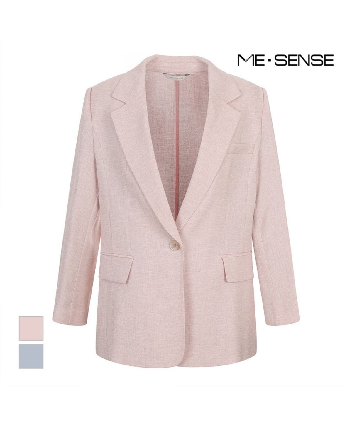 미센스(MESENSE) 소매레터링 원버튼 자켓_MB54JKP102Z