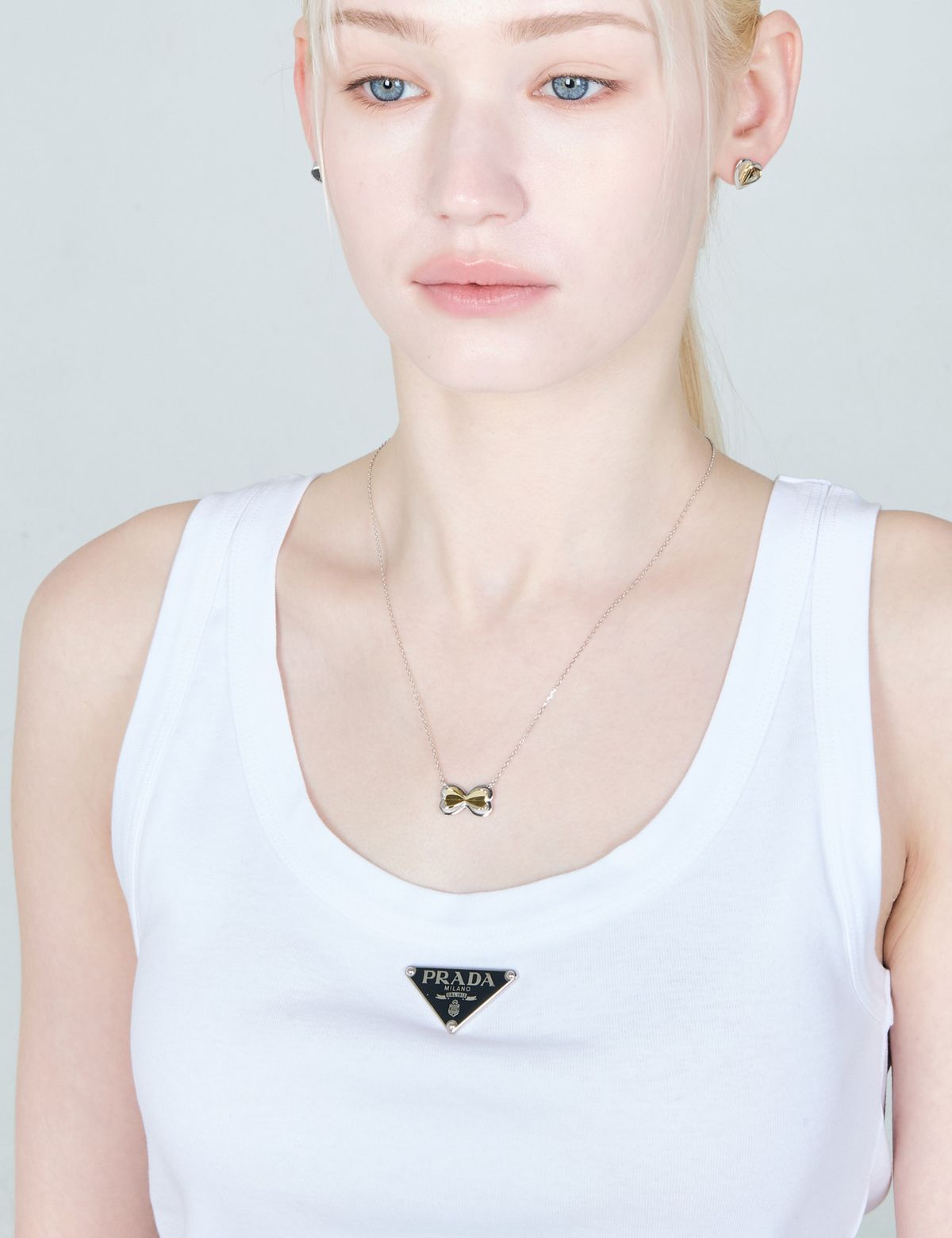 아이스볼(ICEBALL) Heart tie basic necklace