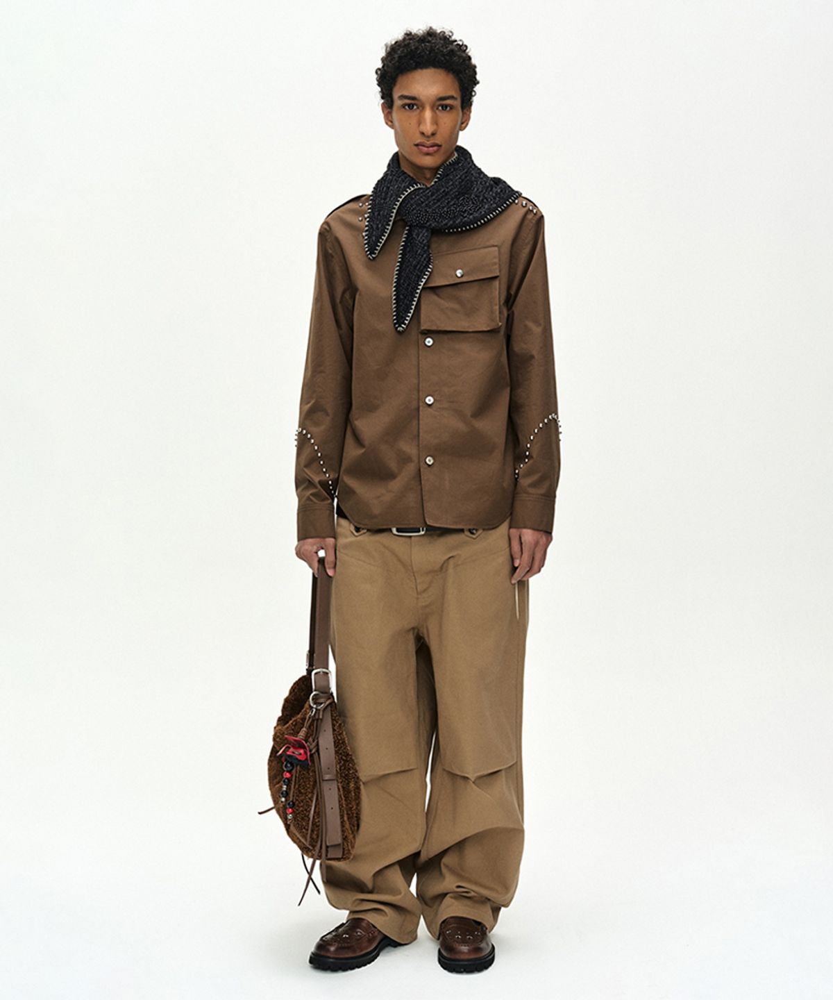 앤더슨벨(ADSB ANDERSSON BELL) UNISEX VINTAGE WESTERN MARYJANE LOAFERS (BROWN)