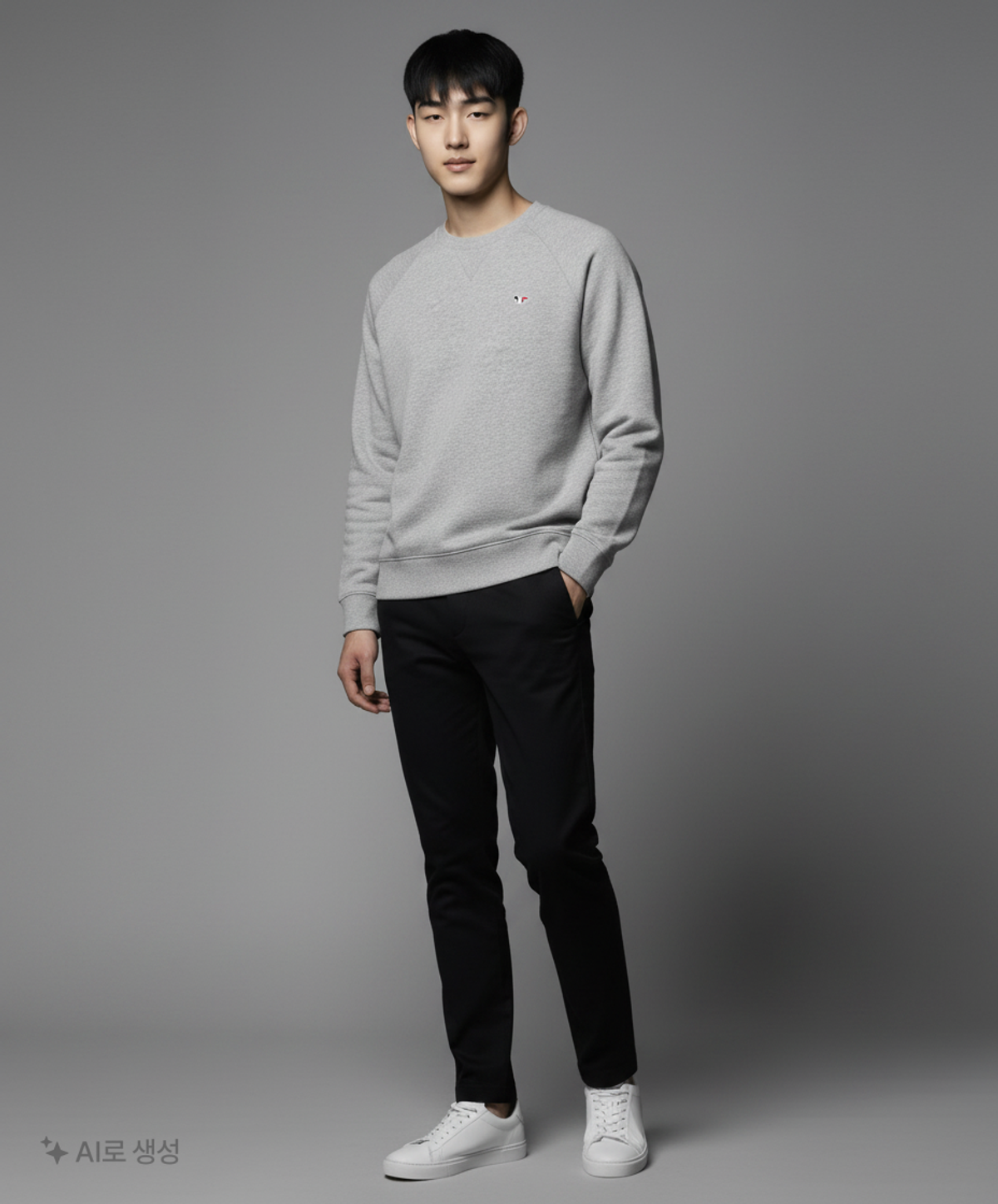 메종 키츠네(MAISON KITSUNE) 22SS 트리컬러 폭스 맨투맨 FM00322KM0001 XL