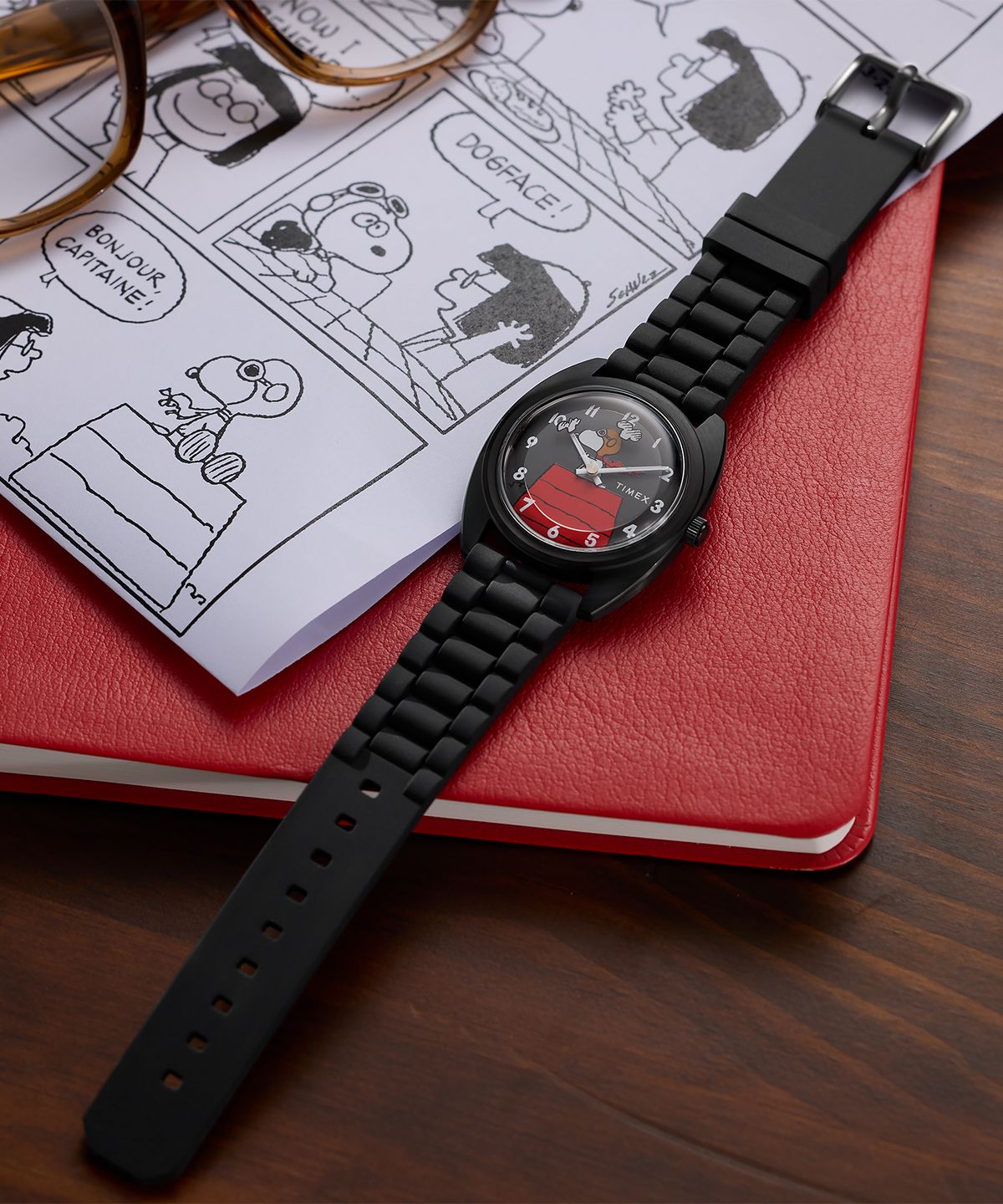 타이맥스(TIMEX) 타이맥스 x 피너츠 1979 리이슈 스누피 플라잉 에이스 손목시계 37mm