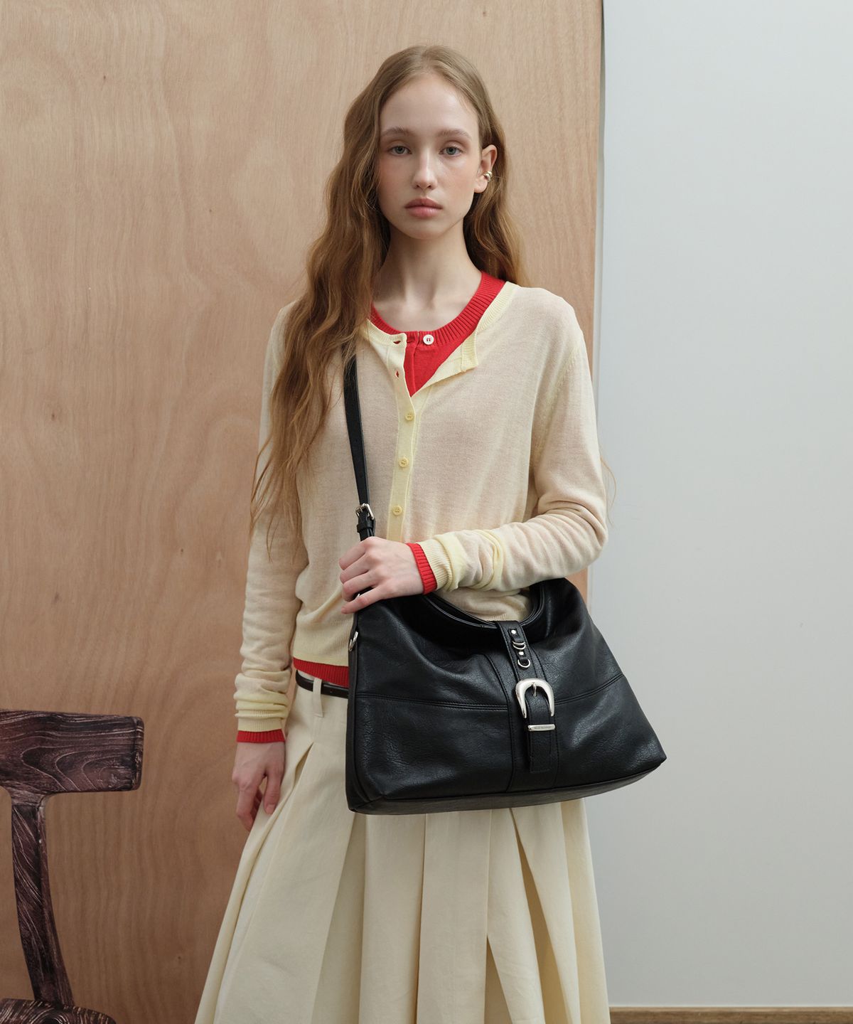 질바이질스튜어트(JILL BY JILLSTUART) [베키] 버클 빈티지 호보 숄더백 - 2colors