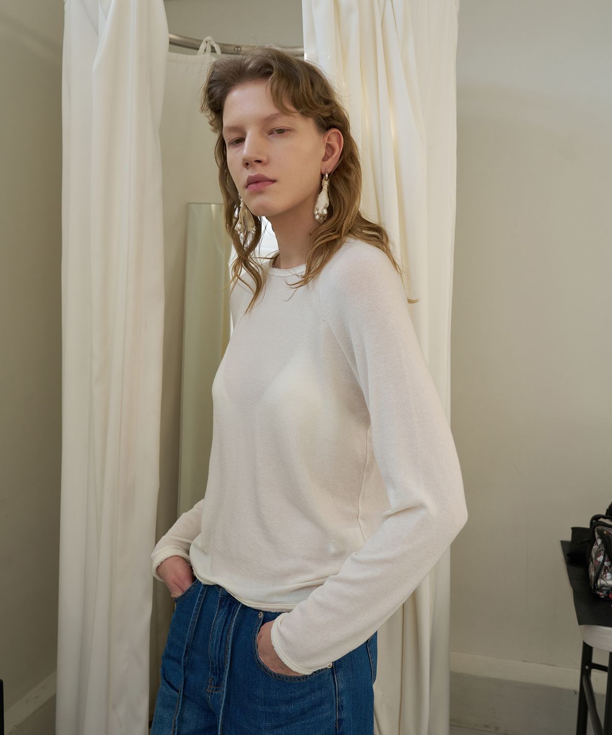 108파운드(108POUND) Cloud Long Sleeve_Ivory