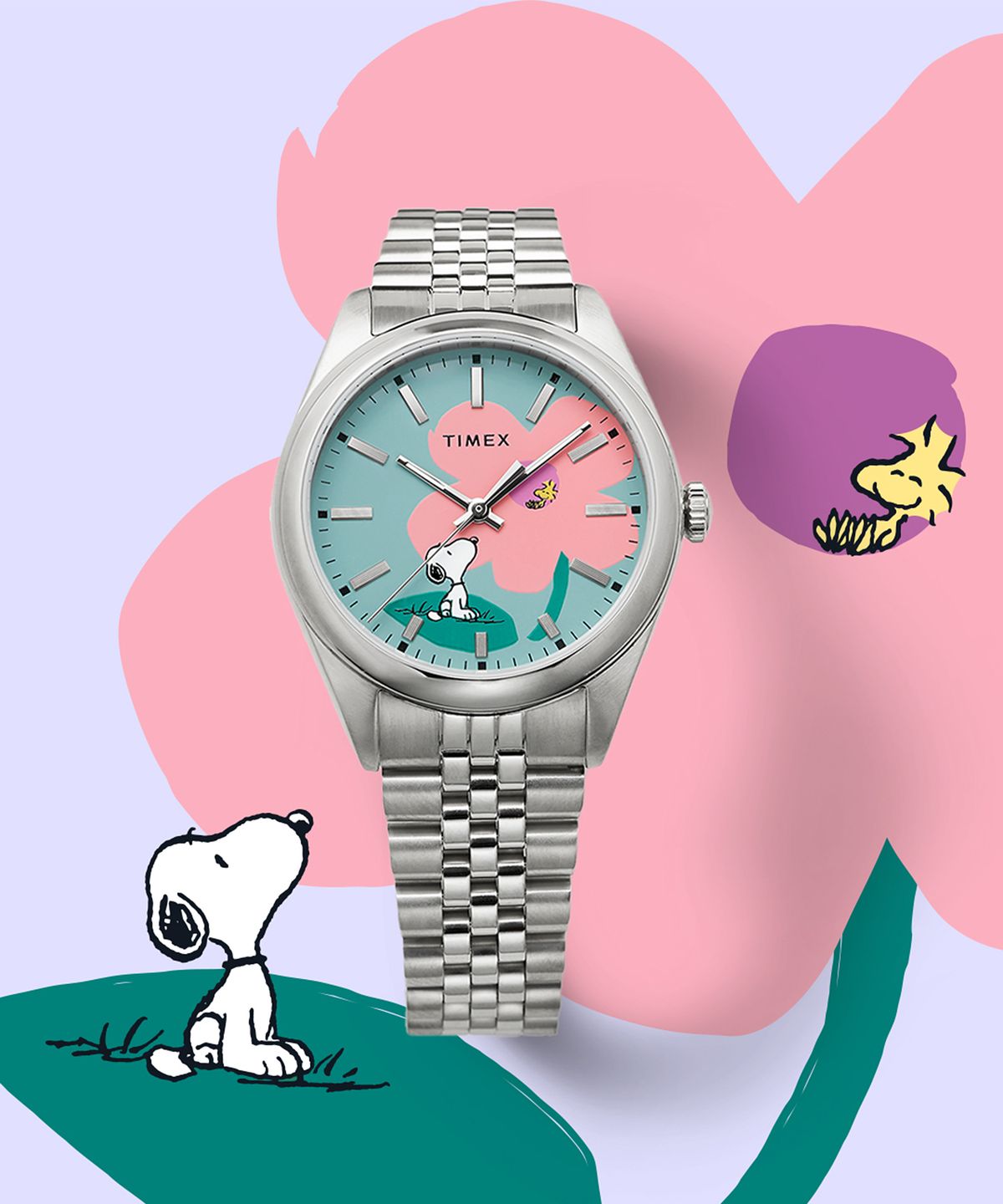타이맥스(TIMEX) 타이맥스 x 피너츠 레거시 스누피 플라워 메탈시계 36mm