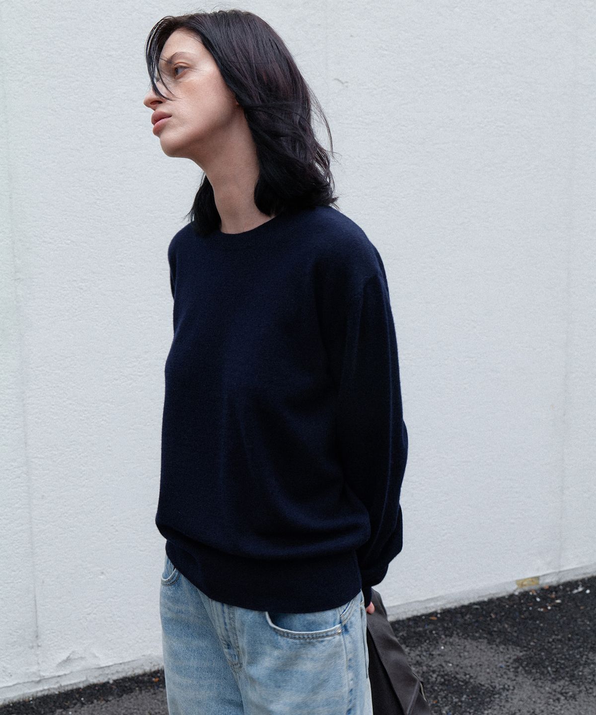 108파운드(108POUND) Everyday Crew Neck Sweater_Navy