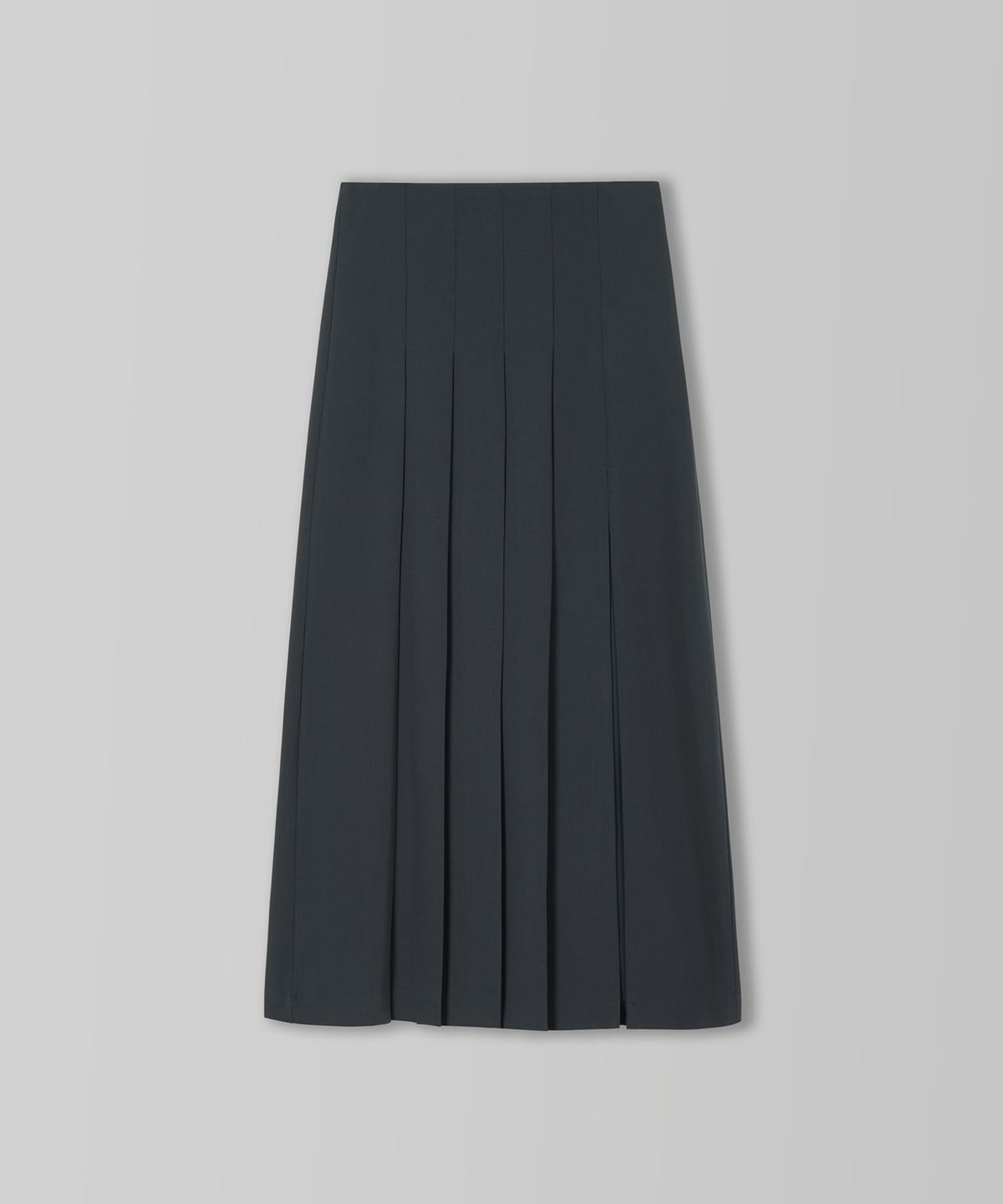 108파운드(108POUND) Front Slit Pleats Skirt_Charcoal