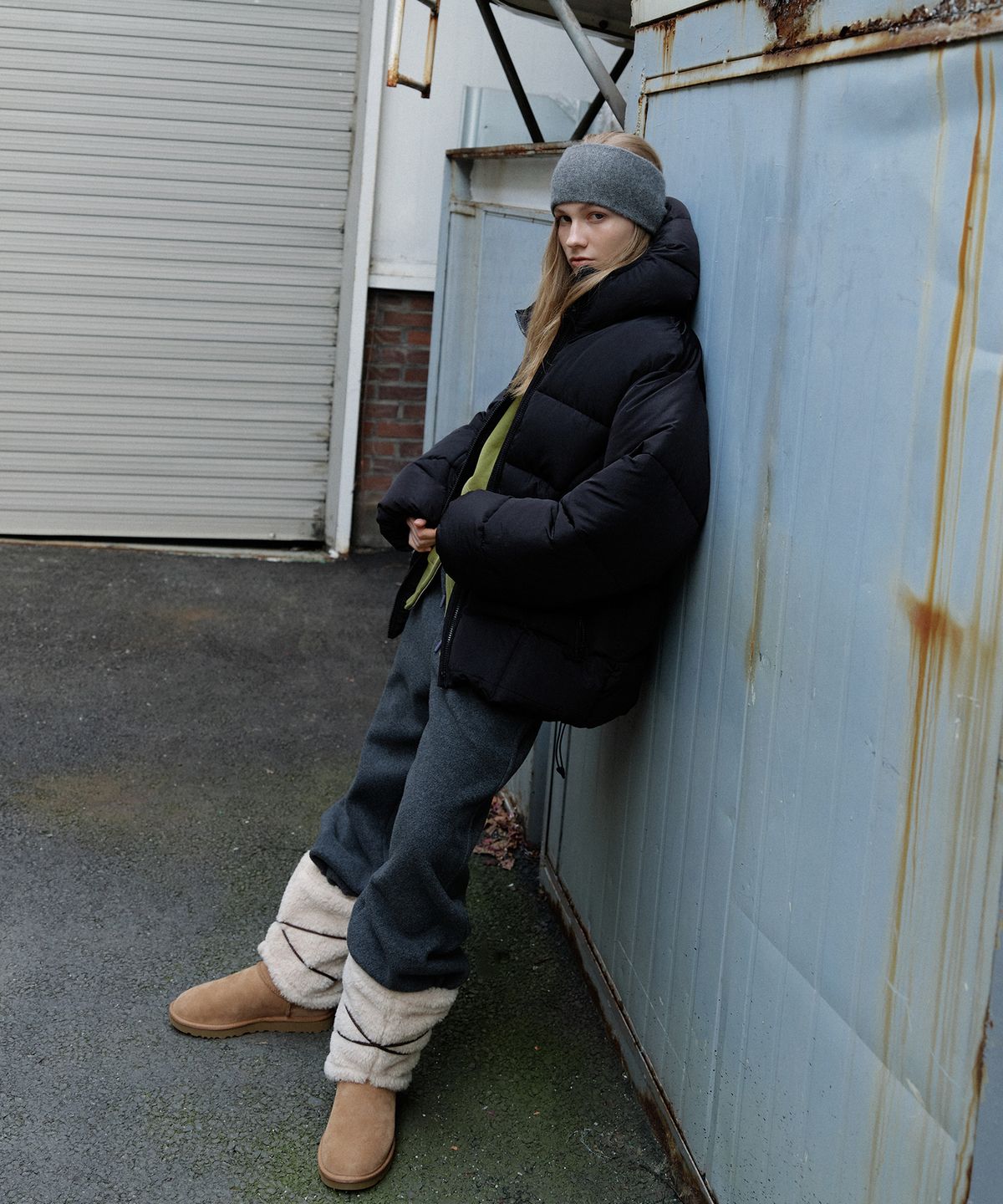 108파운드(108POUND) Warm Fleece Pants_Charcoal