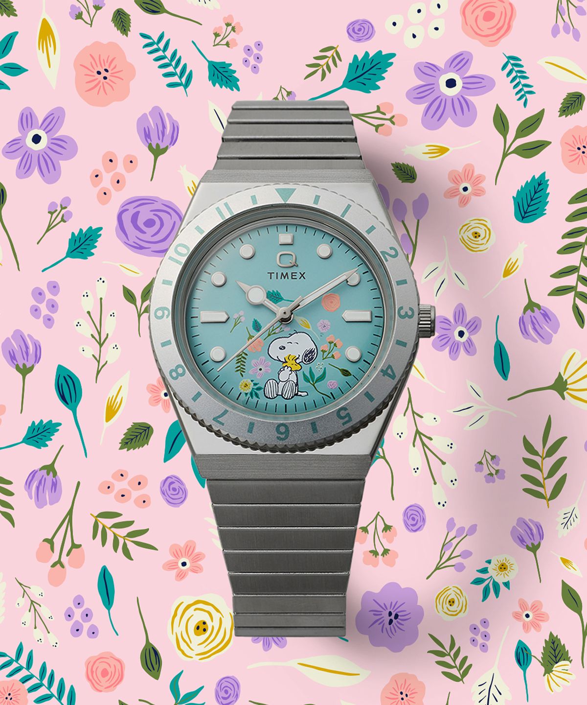 타이맥스(TIMEX) 타이맥스 x 피너츠 Q TIMEX 스누피 익스펜션밴드 메탈손목시계 36mm