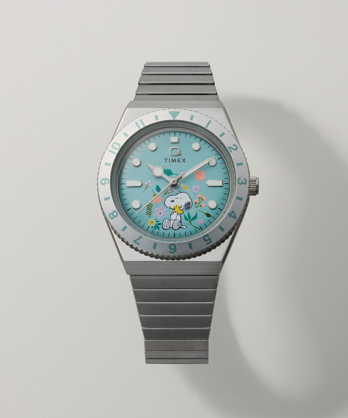 타이맥스(TIMEX) 타이맥스 x 피너츠 Q TIMEX 스누피 익스펜션밴드 메탈손목시계 36mm
