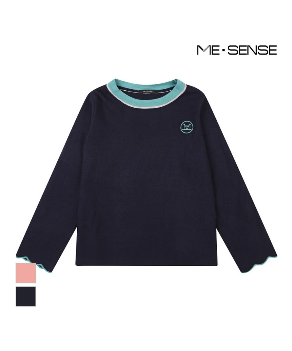 미센스(MESENSE) 미니로고 배색니트_MB22KNM602Z