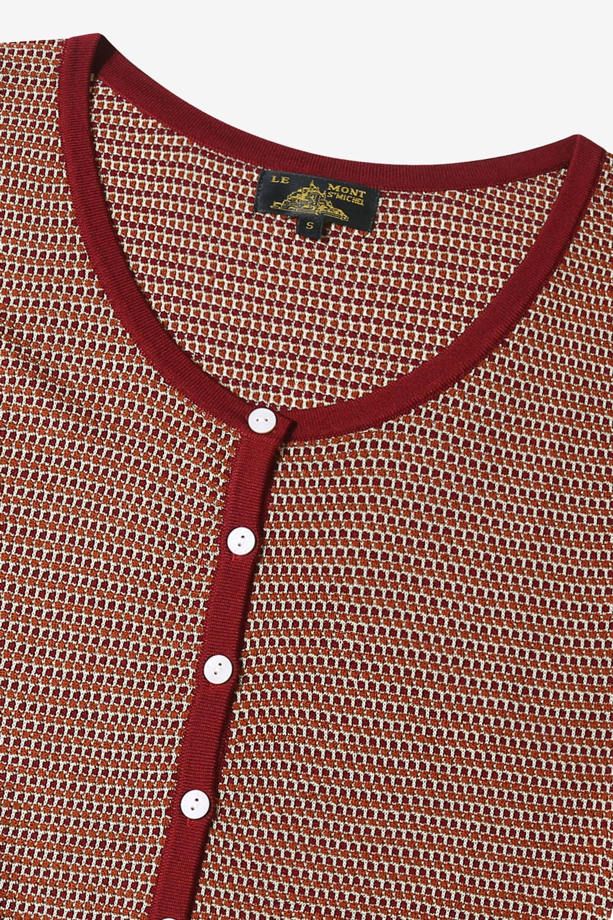르몽생미셸(LE MONT ST MICHEL) GIORGIA – SLEEVELESS CARDIGAN_Burgundy