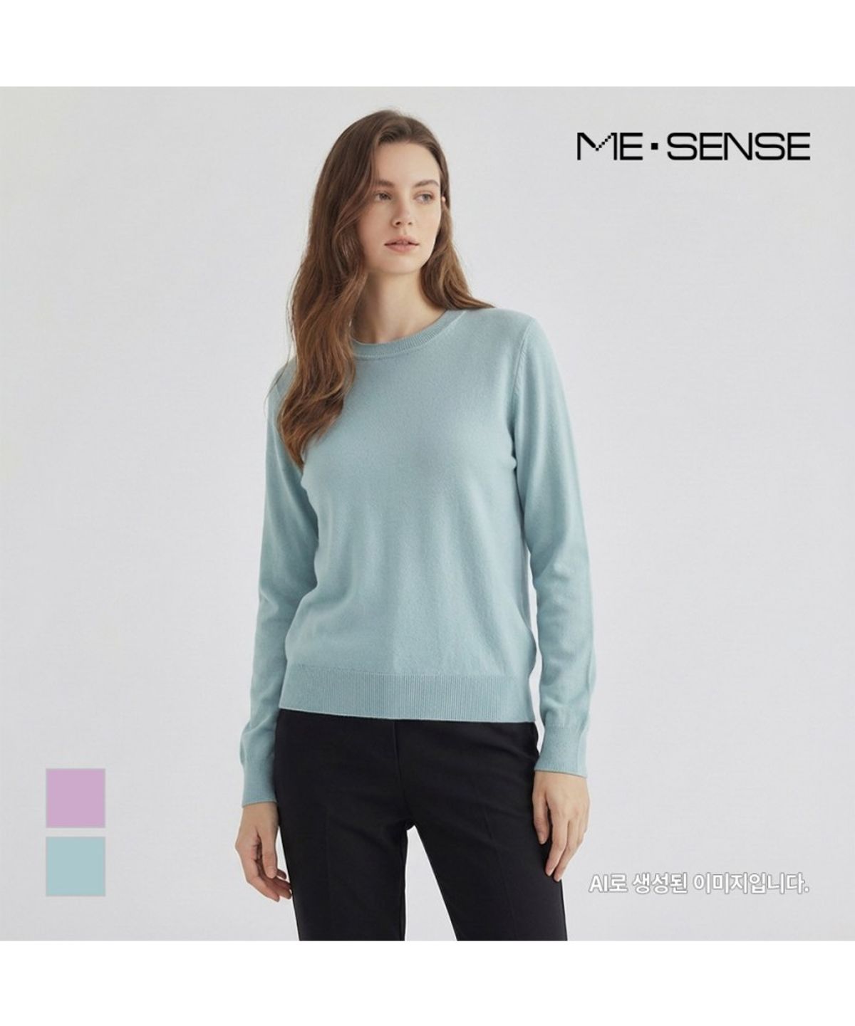 미센스(MESENSE) 기본 라운드넥 니트_MB32KNPD02Z