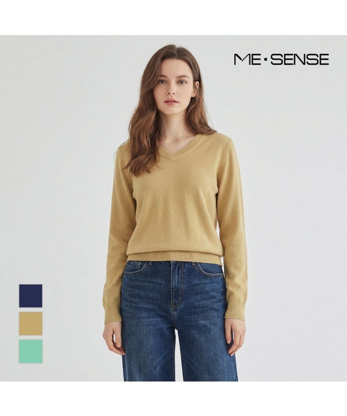 미센스(MESENSE) 브이넥 심플니트_MB32KNPD06Z
