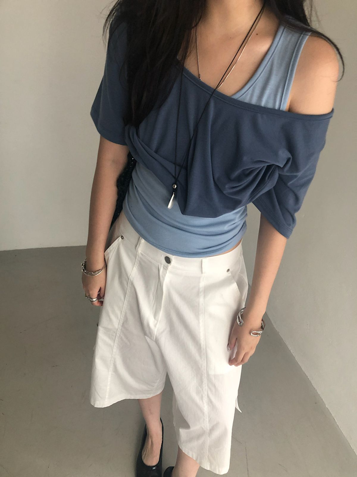 아포엠(APOEM) Soft Deep Half Tee