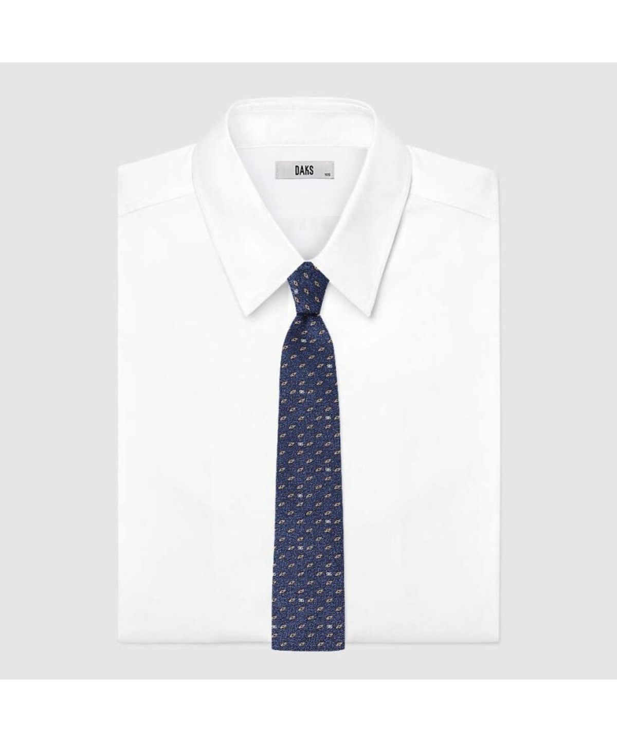 닥스셔츠(DAKS SHIRTS) 실크혼방 올오버 넥타이 네이비_DMF1ACF1222N1