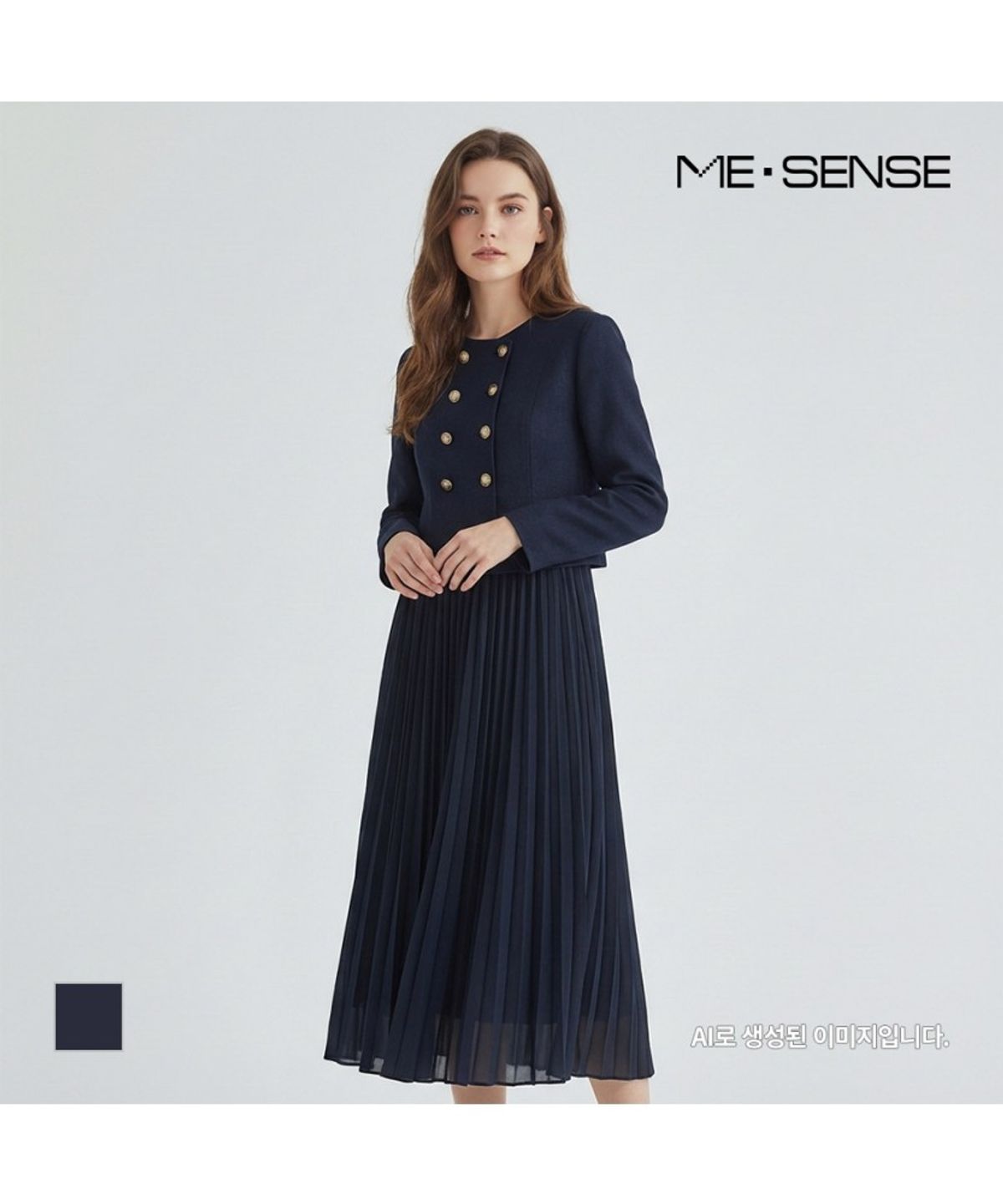 미센스(MESENSE) 투피스형 배색원피스_MB42OPM183A