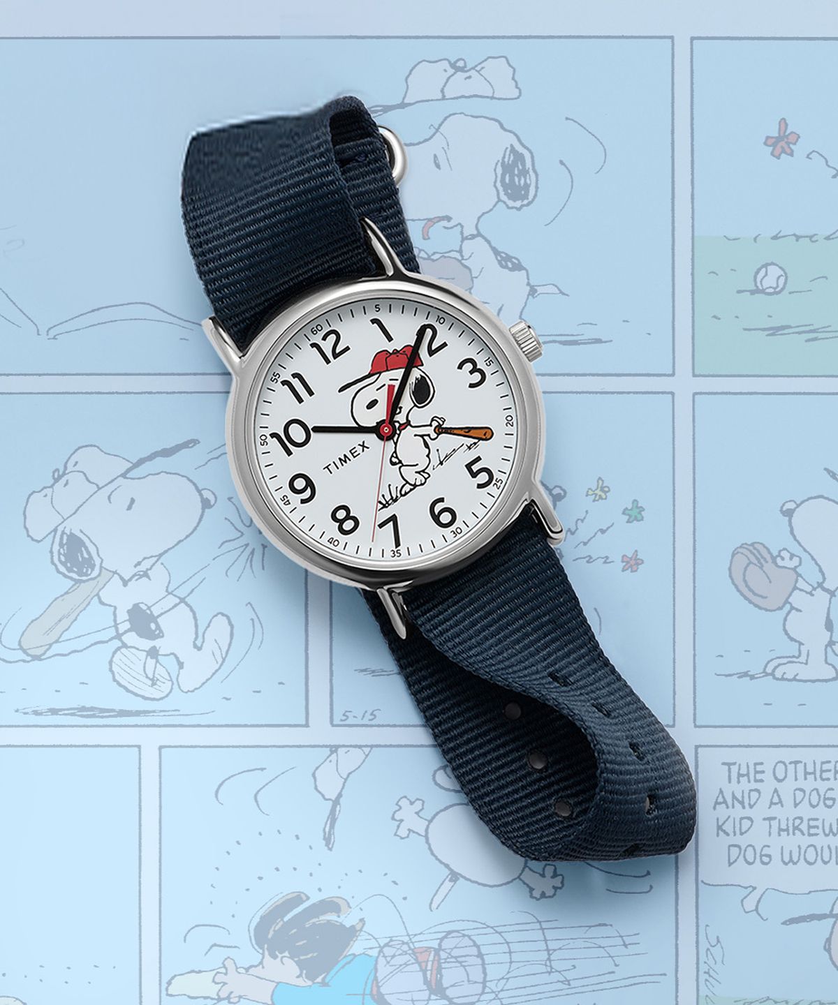 타이맥스(TIMEX) 타이맥스 x 피너츠 위켄더 스누피 베이스볼 나토스트랩 패션시계 38mm