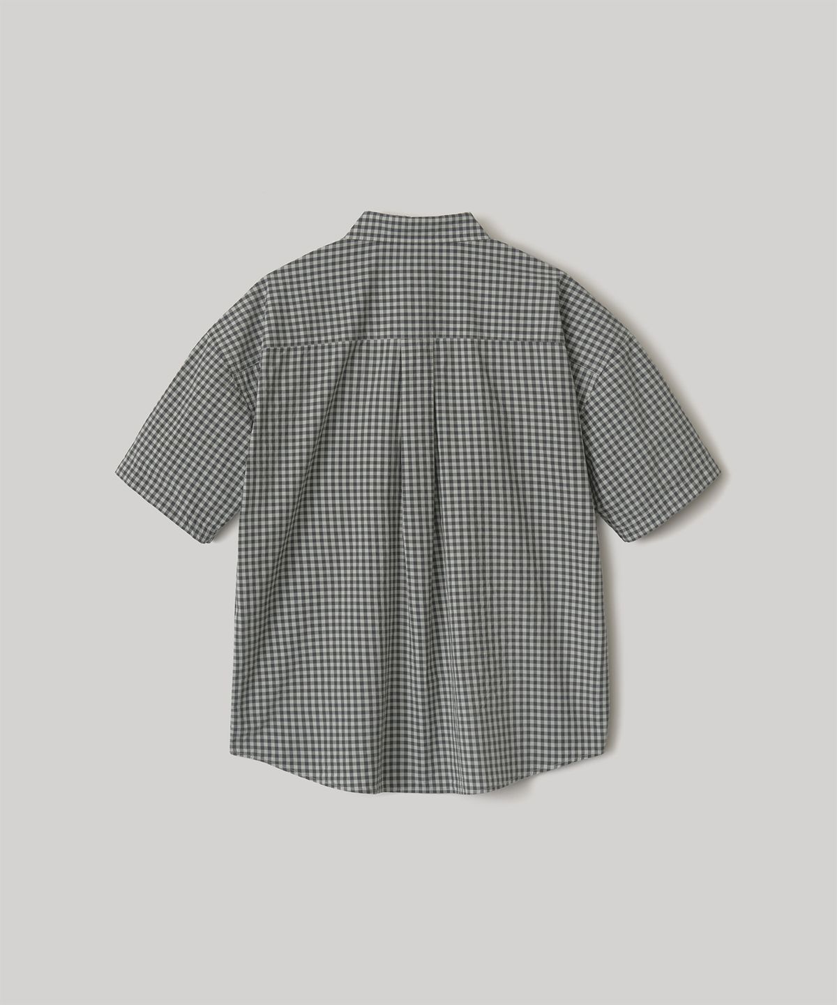 어나더 오피스(ANOTHER OFFICE) Huge Garment Gingham Check Shirt (Porcelain White)