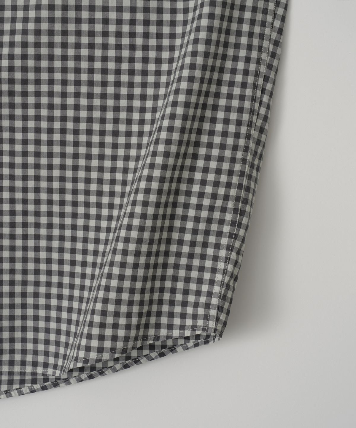 어나더 오피스(ANOTHER OFFICE) Huge Garment Gingham Check Shirt (Porcelain White)