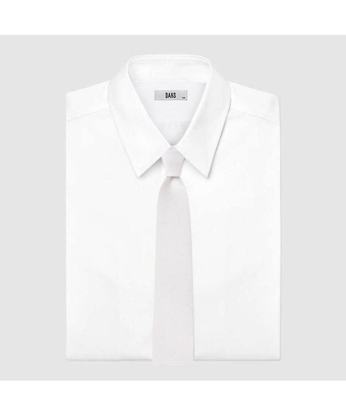 닥스셔츠(DAKS SHIRTS) 실크100 솔리드 넥타이 화이트_DMF1ACF1008A1
