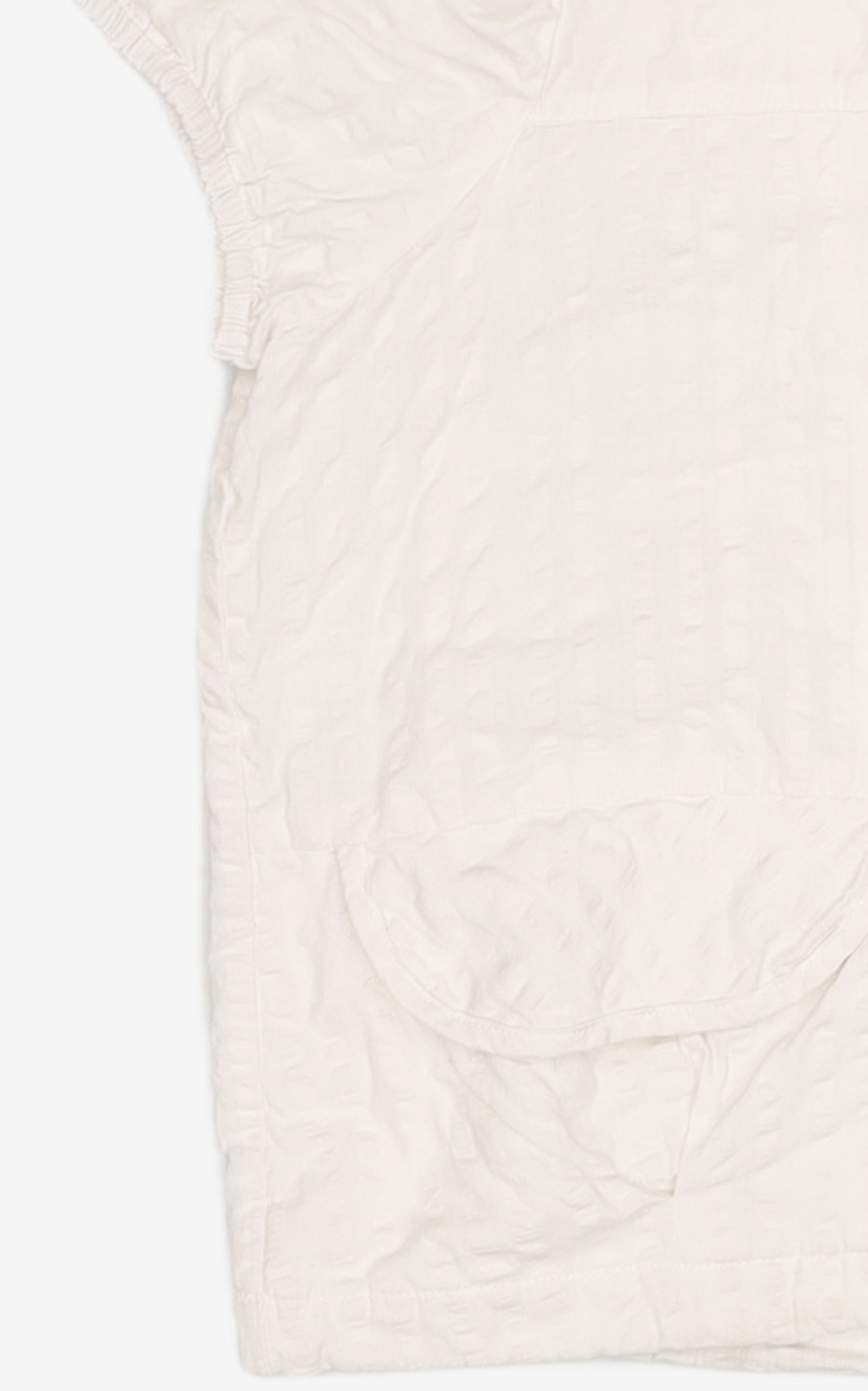 오헤시오(OHESHIO) HOODED FRILL HALF WINDBREAKER, WHITE