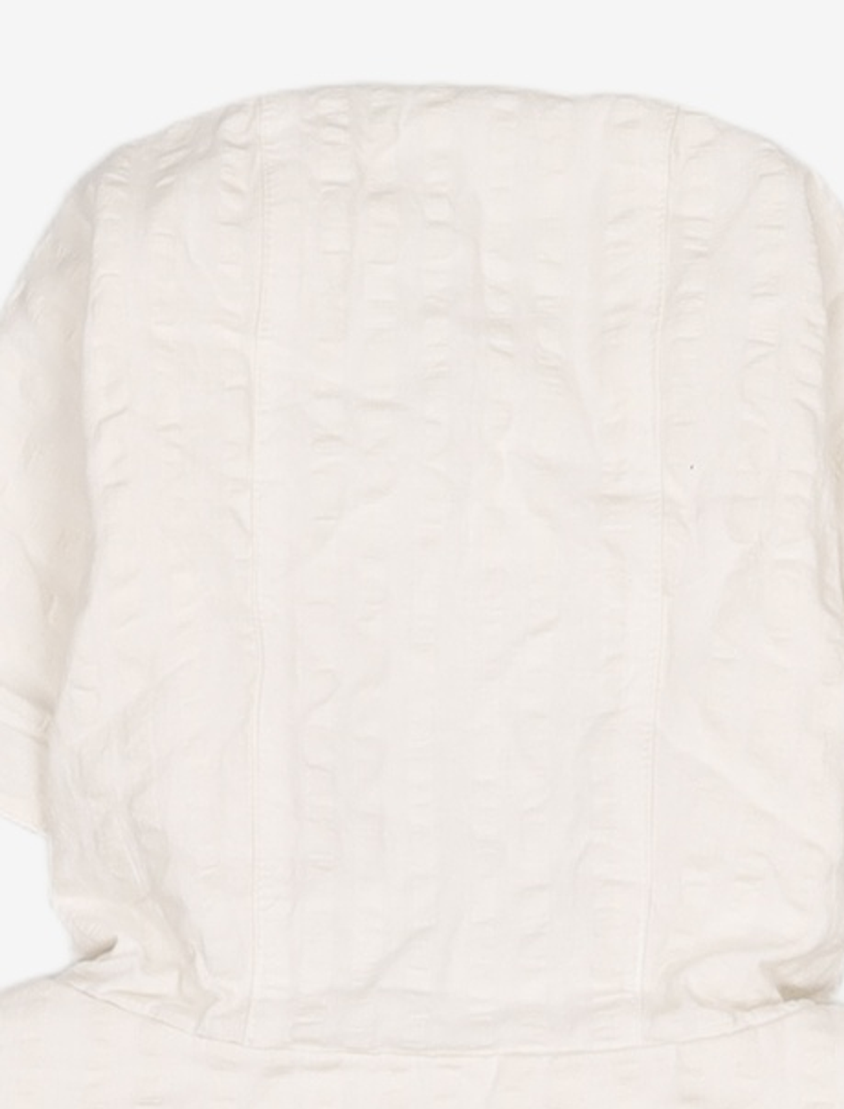 오헤시오(OHESHIO) HOODED FRILL HALF WINDBREAKER, WHITE