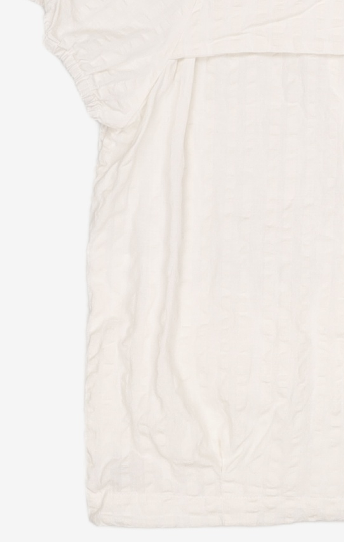오헤시오(OHESHIO) HOODED FRILL HALF WINDBREAKER, WHITE