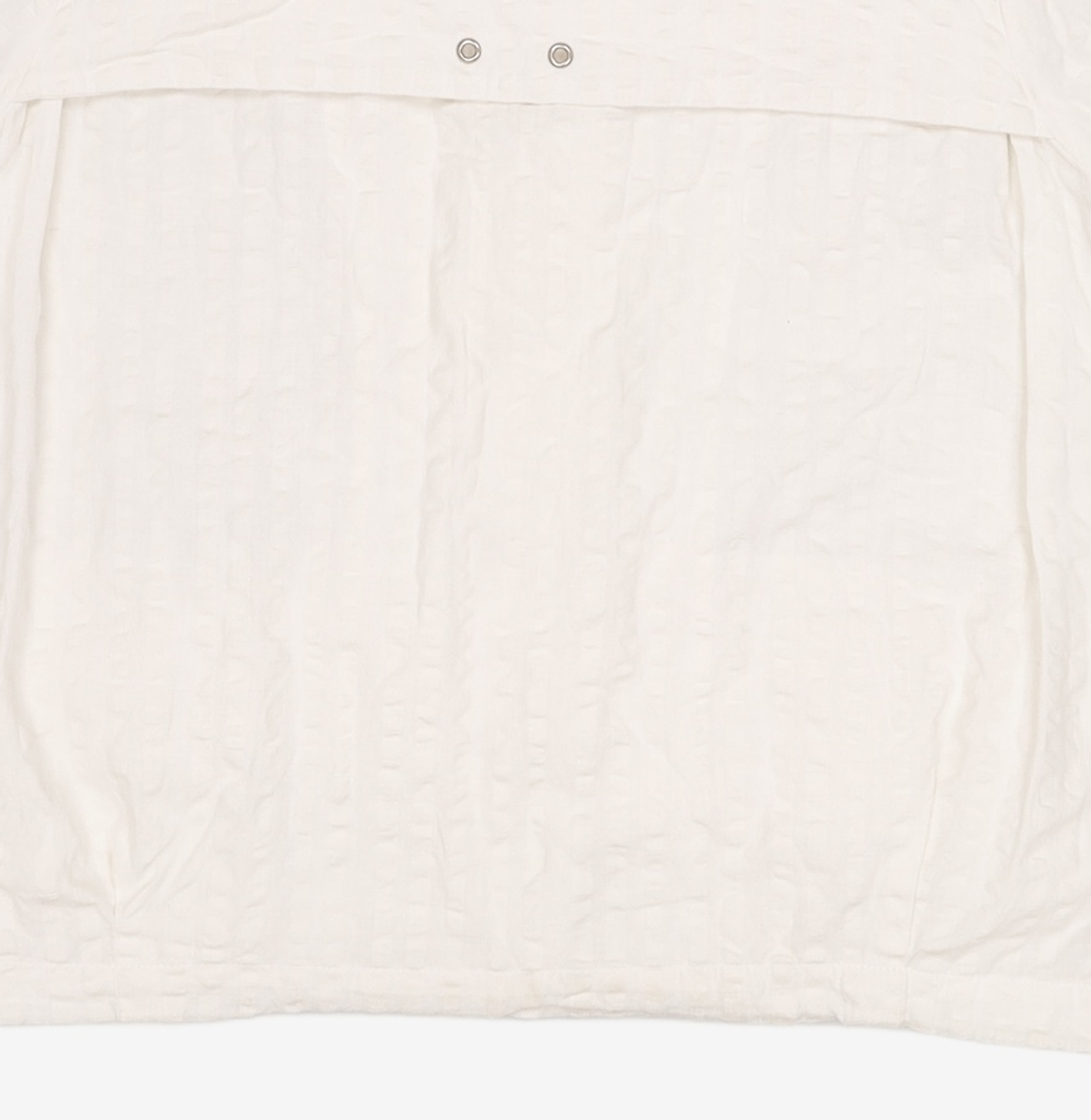 오헤시오(OHESHIO) HOODED FRILL HALF WINDBREAKER, WHITE
