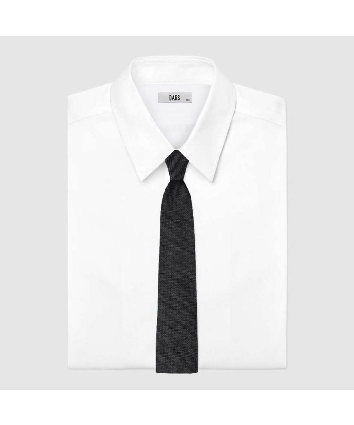 닥스셔츠(DAKS SHIRTS) 실크혼방 솔리드 넥타이 그레이_DMF1ACF1224G1