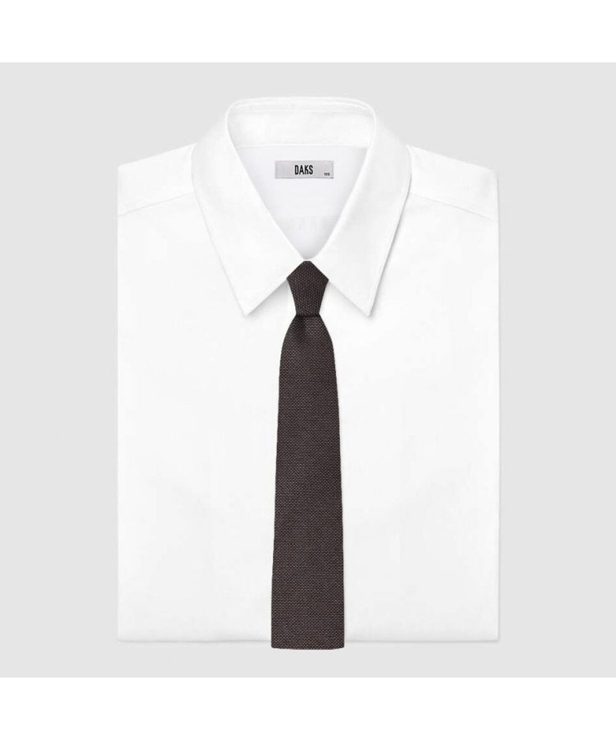 닥스셔츠(DAKS SHIRTS) 실크혼방 솔리드 넥타이 브라운_DMF1ACF1224W1