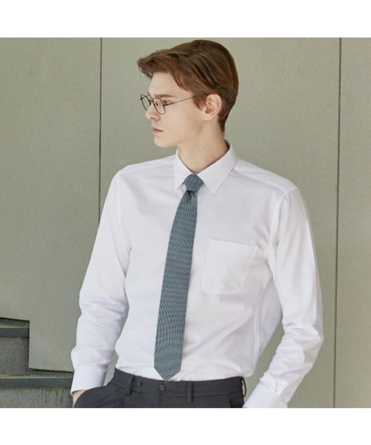 닥스셔츠(DAKS SHIRTS) 실크100 솔리드 넥타이 그린_DMF1ACF1233E1
