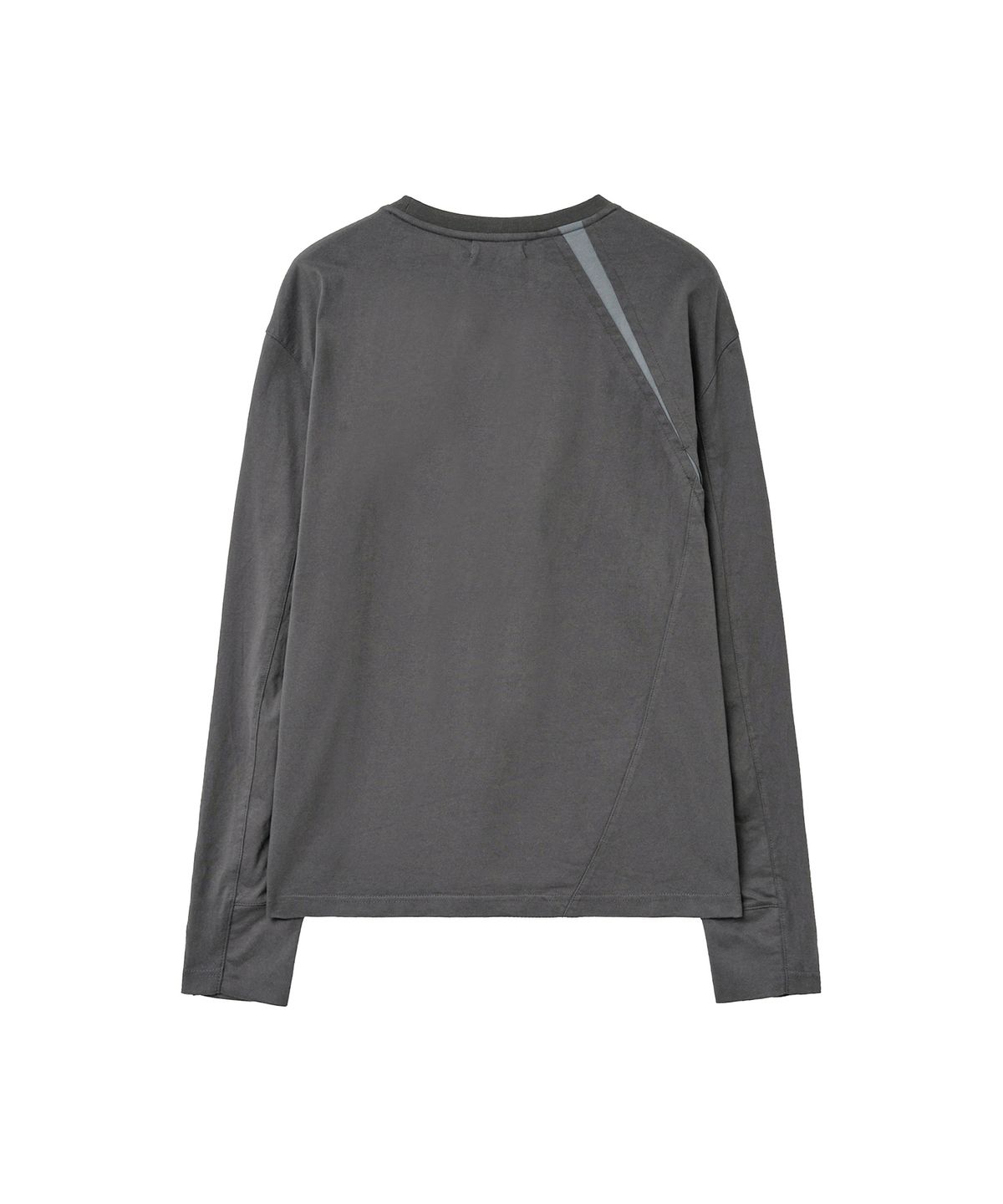 미세키서울 맨(MISEKISEOUL MEN) Curved panel contrast long sleeve CHARCOAL
