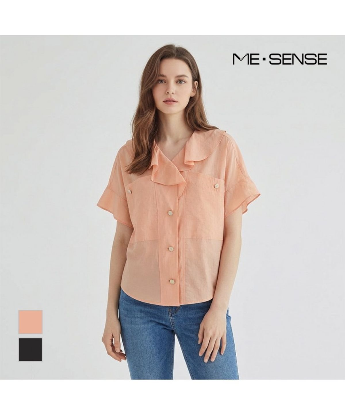 미센스(MESENSE) 프릴빅카라 블라우스_MB46BLM189Z
