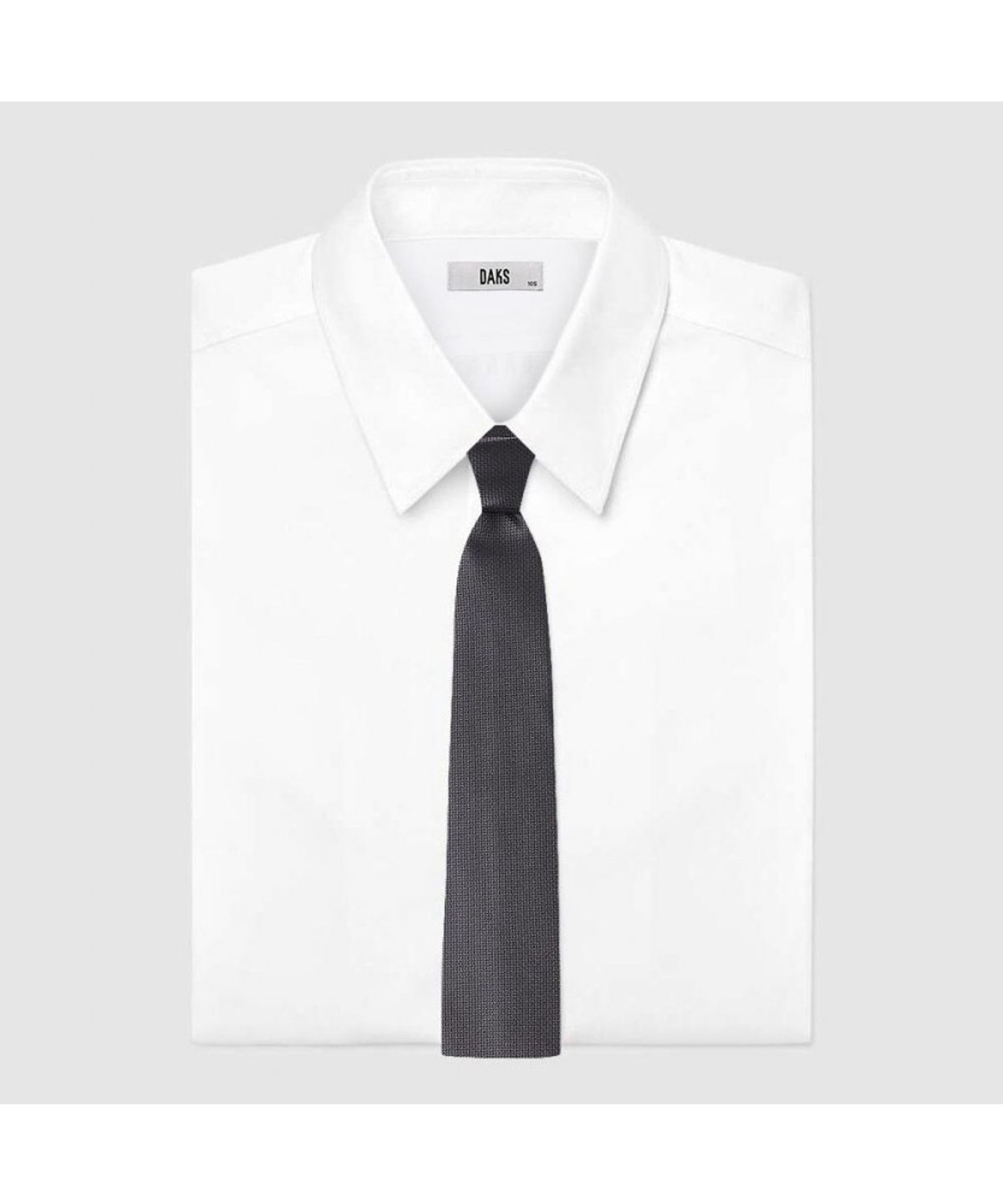 닥스셔츠(DAKS SHIRTS) 실크100 솔리드 넥타이 그레이_DMF1ACF1234G1