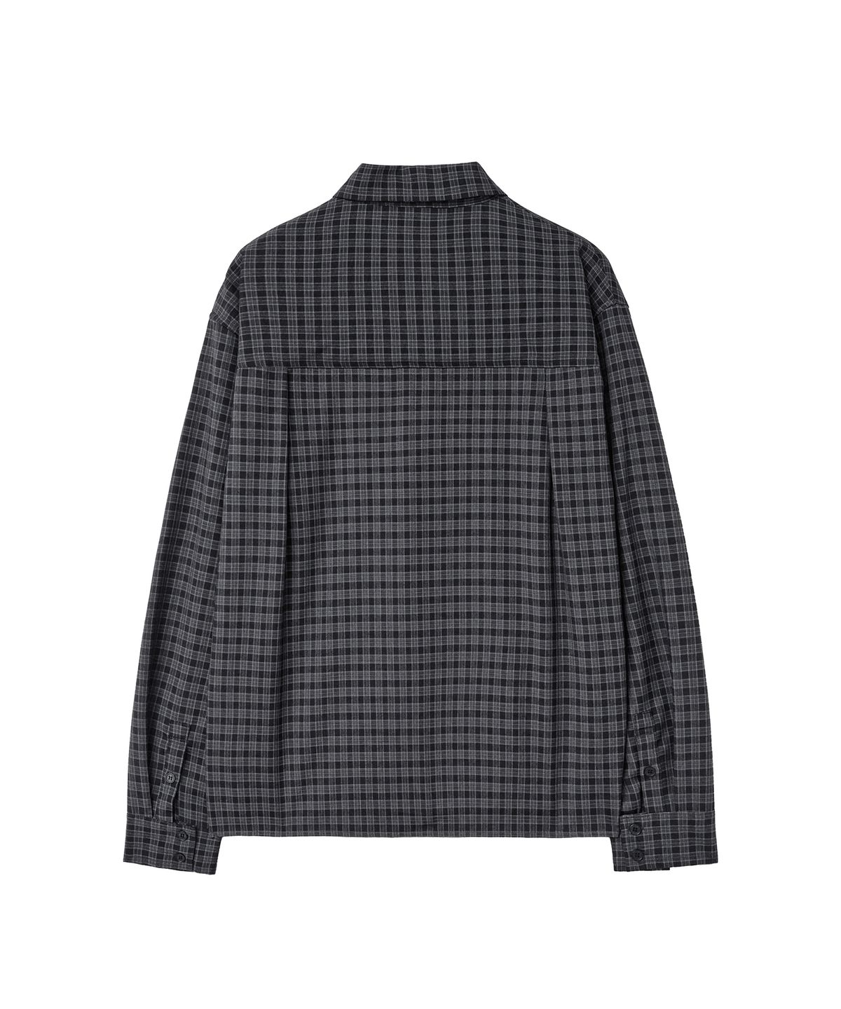 미세키서울 맨(MISEKISEOUL MEN) Asymmetric button check shirt BLACK