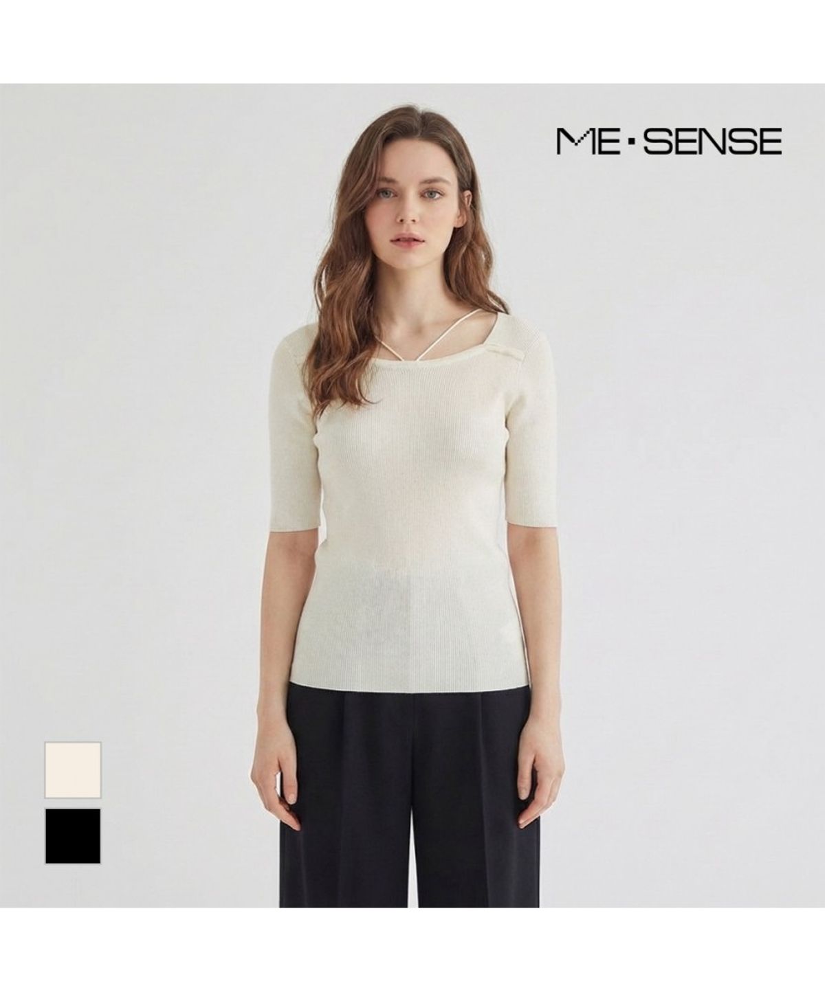 미센스(MESENSE) 베스트 반팔 니트_MB46KNM612Z