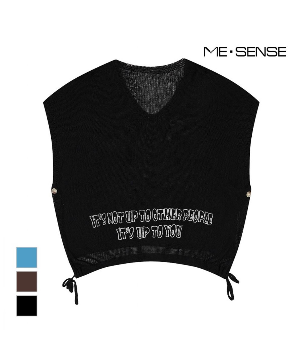 미센스(MESENSE) 레터링 니트 베스트_MB47KVS304Z