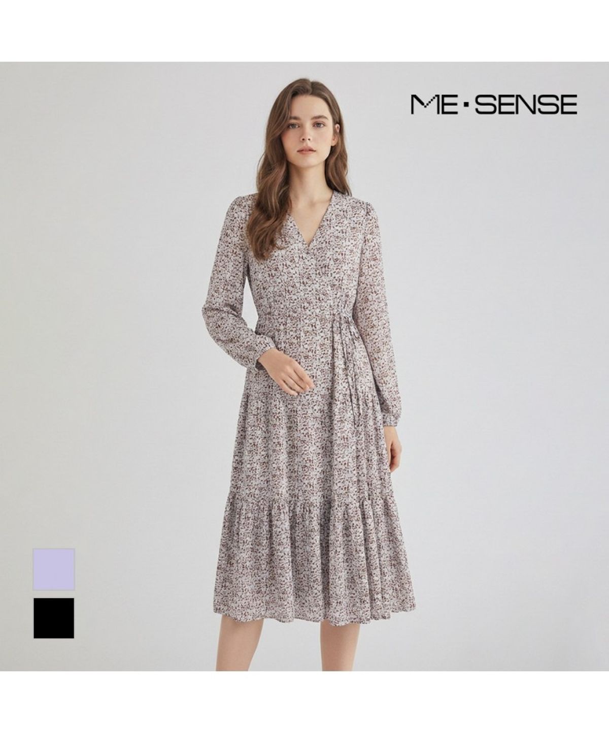 미센스(MESENSE) 잔꽃패턴 롱원피스_MB34OPS301Z
