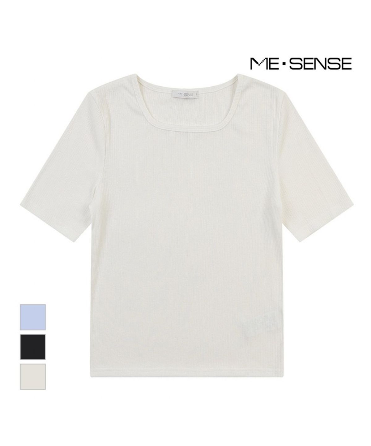 미센스(MESENSE) 스퀘어넥 반팔티셔츠_MB35TSP221Z