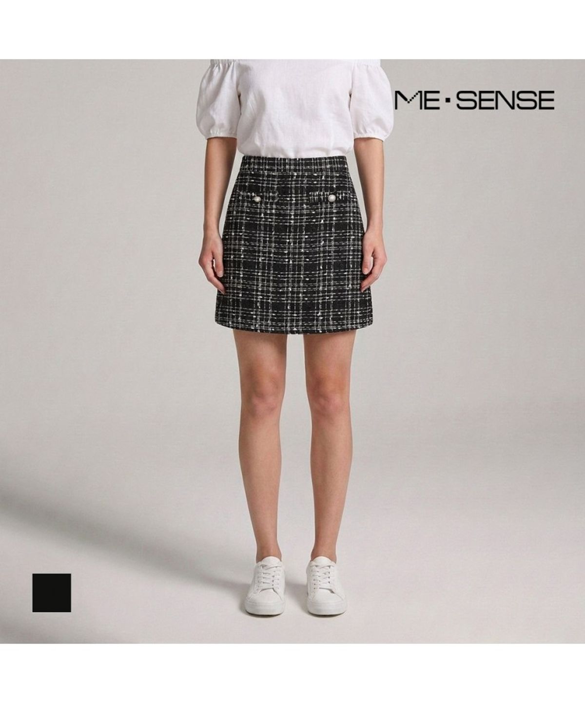 미센스(MESENSE) 트위드패턴 미니스커트_MB36SKM311Z