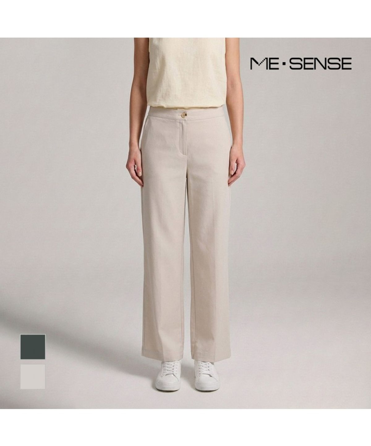 미센스(MESENSE) 뒷밴딩 와이드팬츠_MB36SLM308Z